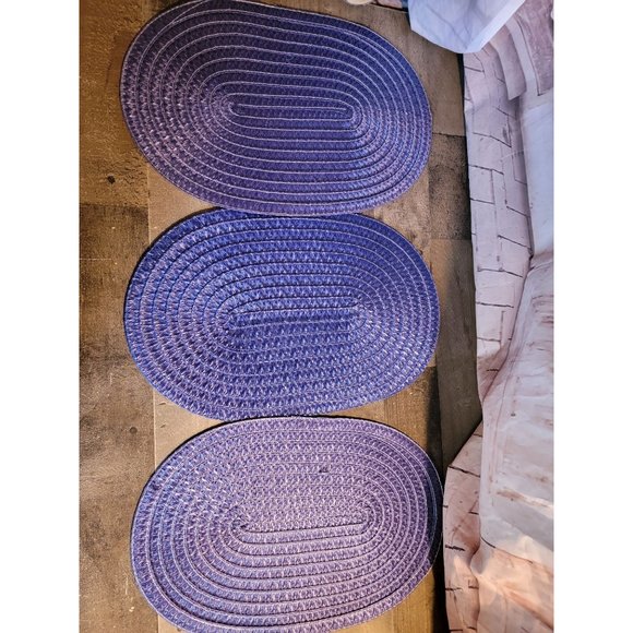 Blue oval table placemat decor set - Picture 5 of 5